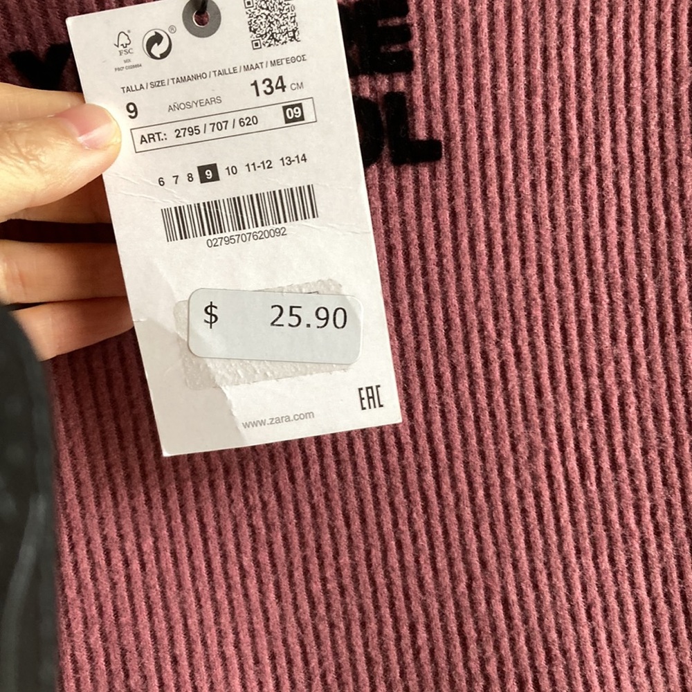 NWT Zara girl mock neck ribbed skater dress size 9 - Picture 2 of 3